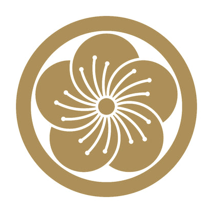 丸に変わり捻じ梅紋 9