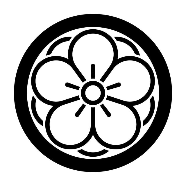 丸に陰八重梅紋