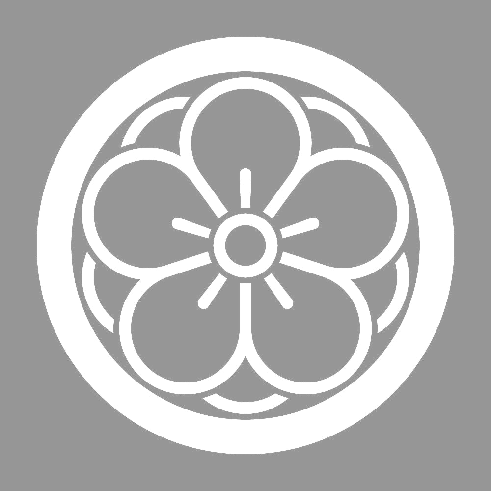 丸に陰八重梅紋 7