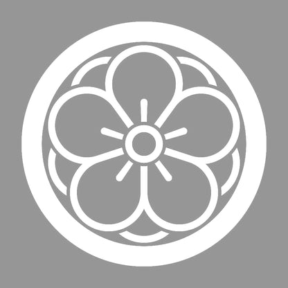 丸に陰八重梅紋 7