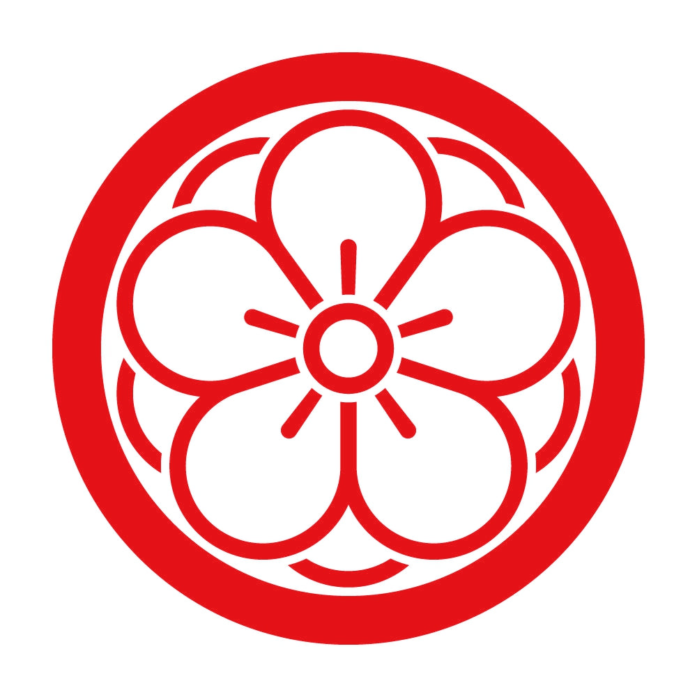 丸に陰八重梅紋 8