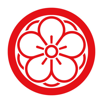 丸に陰八重梅紋 8