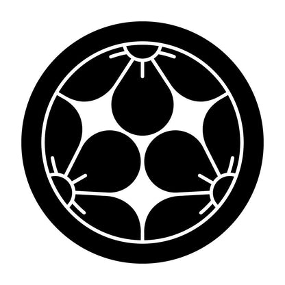 丸に三つ割り梅花紋