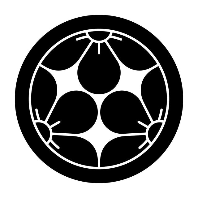 丸に三つ割り梅花紋