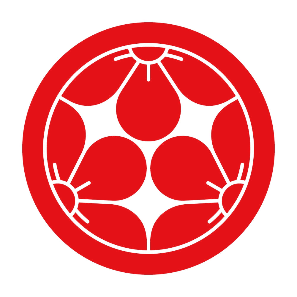 丸に三つ割り梅花紋 8