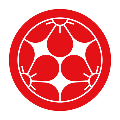 丸に三つ割り梅花紋 8