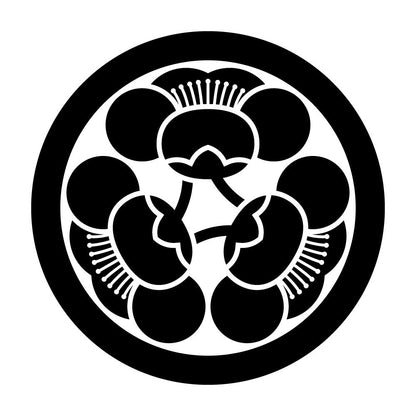 丸に三つ横見梅紋
