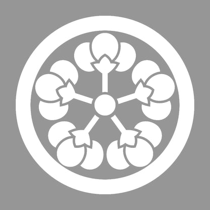 丸に五つ横見裏梅紋 7