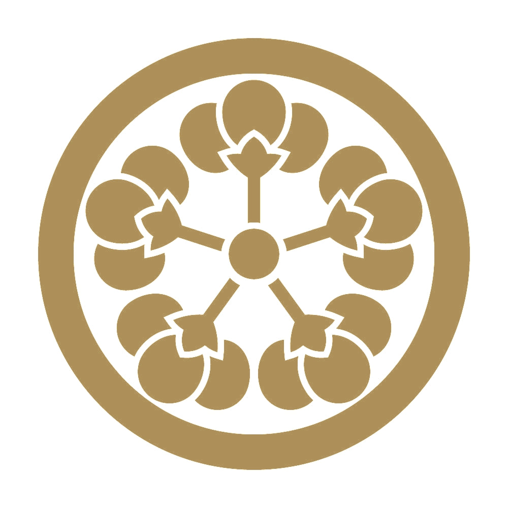 丸に五つ横見裏梅紋 9