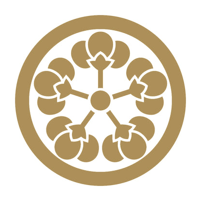 丸に五つ横見裏梅紋 9