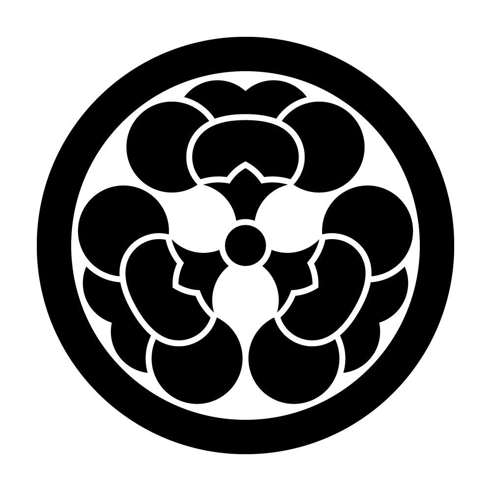 丸に三つ裏梅紋