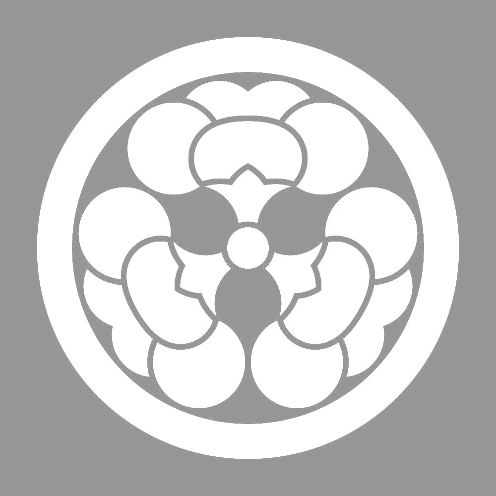 丸に三つ裏梅紋 7