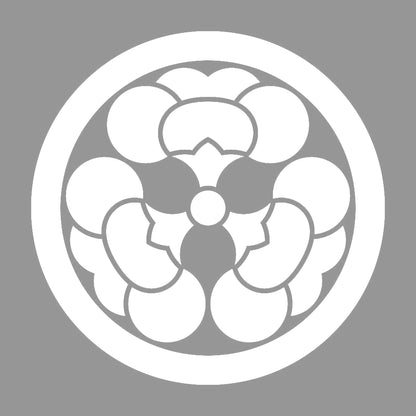 丸に三つ裏梅紋 7