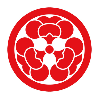 丸に三つ裏梅紋 8