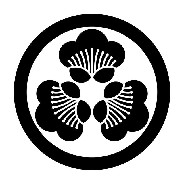 丸に尻合わせ三つ香い梅紋