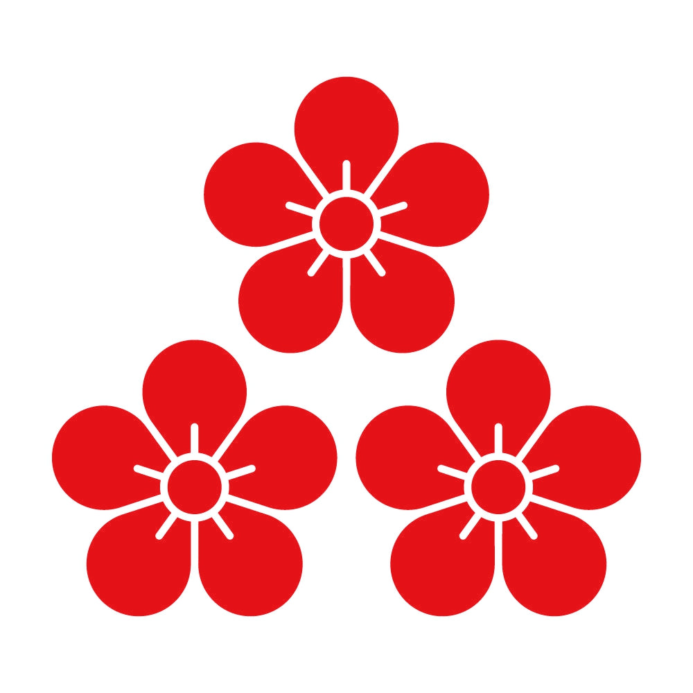 三つ盛り梅紋 8