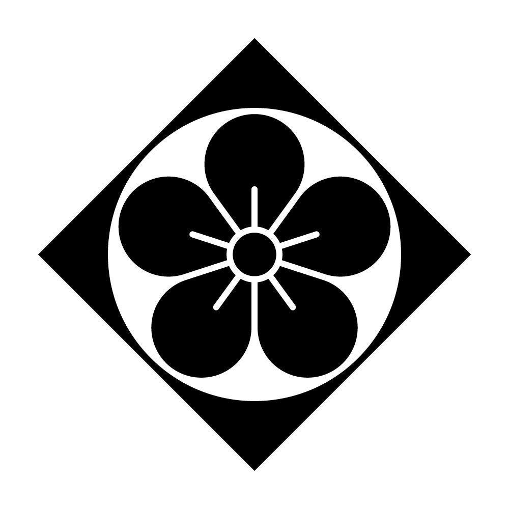 鉄砲角に梅紋