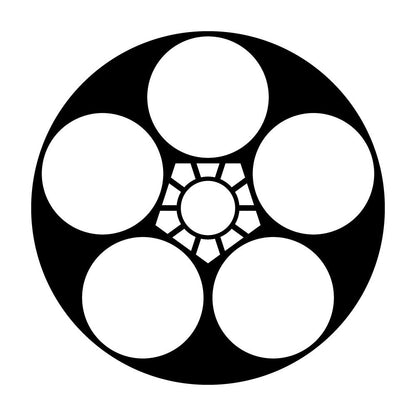 石持ち地抜き梅鉢紋