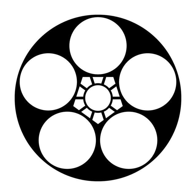 石持ち地抜き梅鉢紋