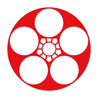 石持ち地抜き梅鉢紋 8