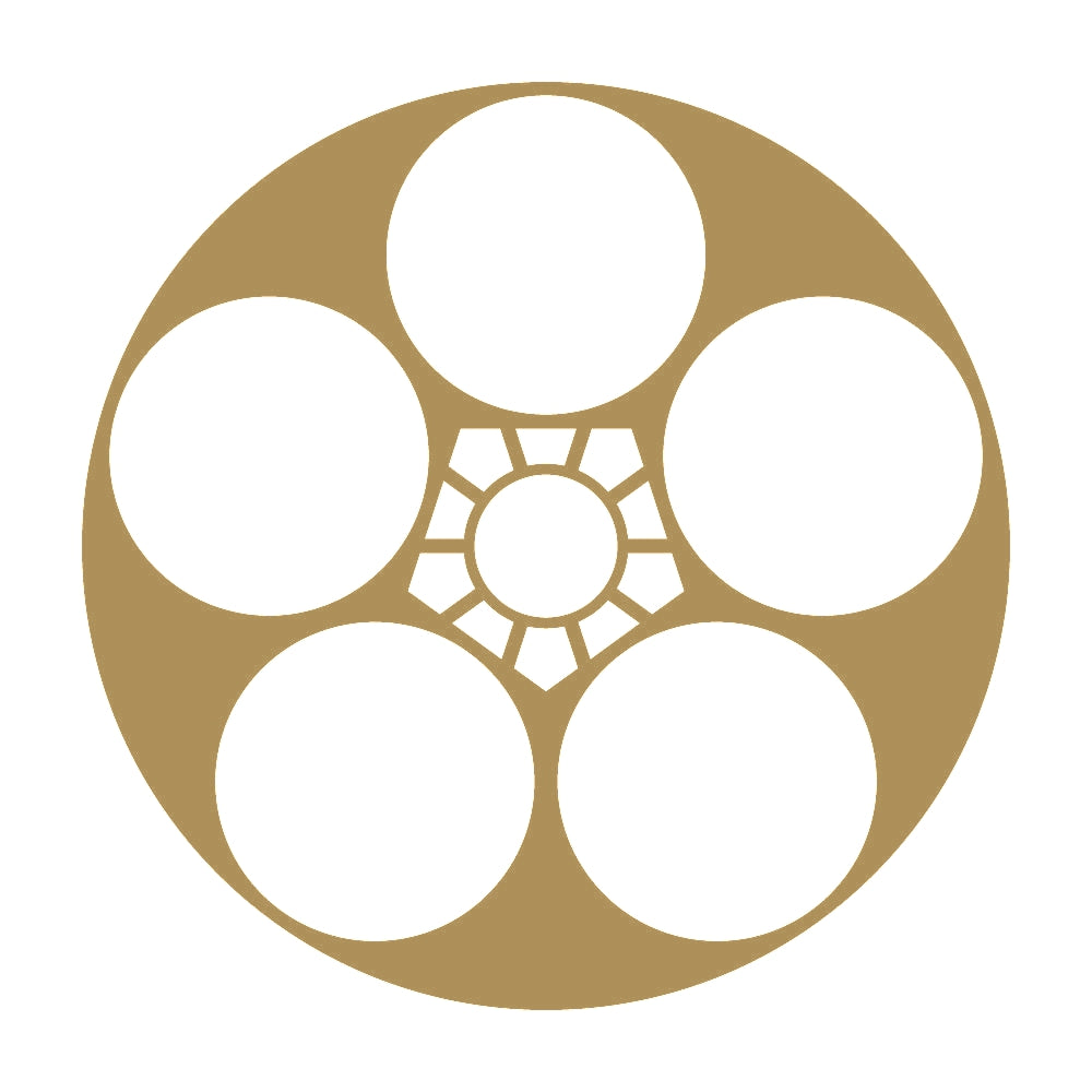 石持ち地抜き梅鉢紋 9