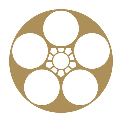 石持ち地抜き梅鉢紋 9