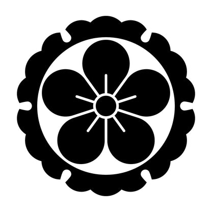 外雪輪に梅紋