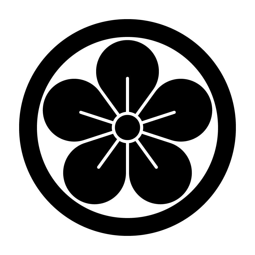 丸に離れ梅紋