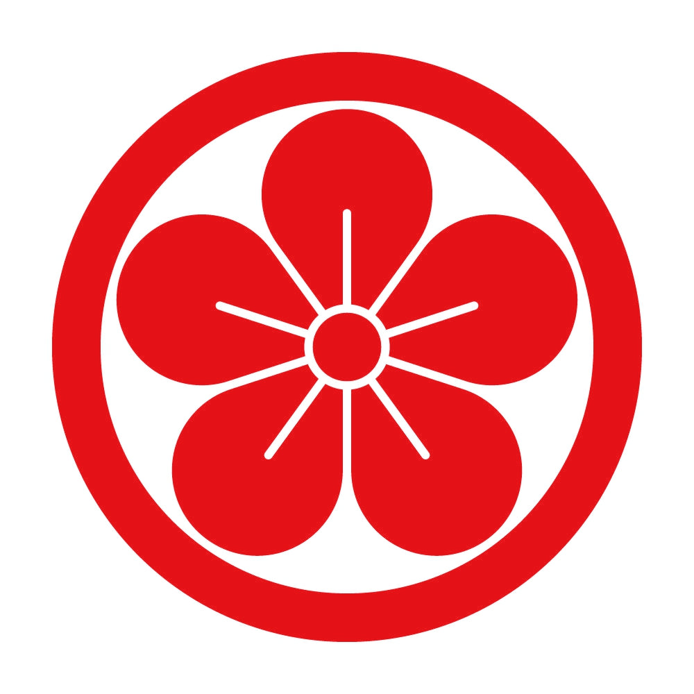 丸に離れ梅紋 8