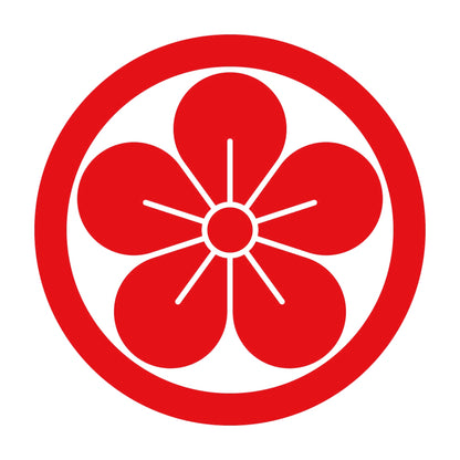 丸に離れ梅紋 8