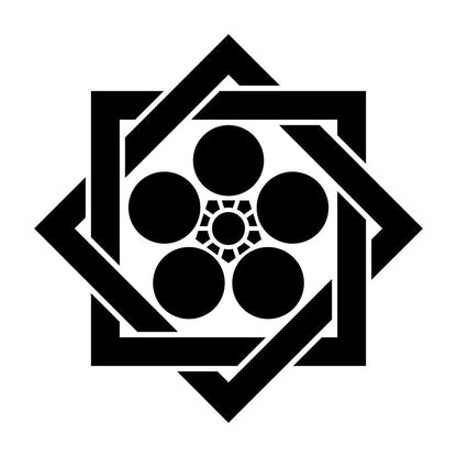 組み合い角に梅鉢紋