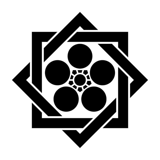 組み合い角に梅鉢紋