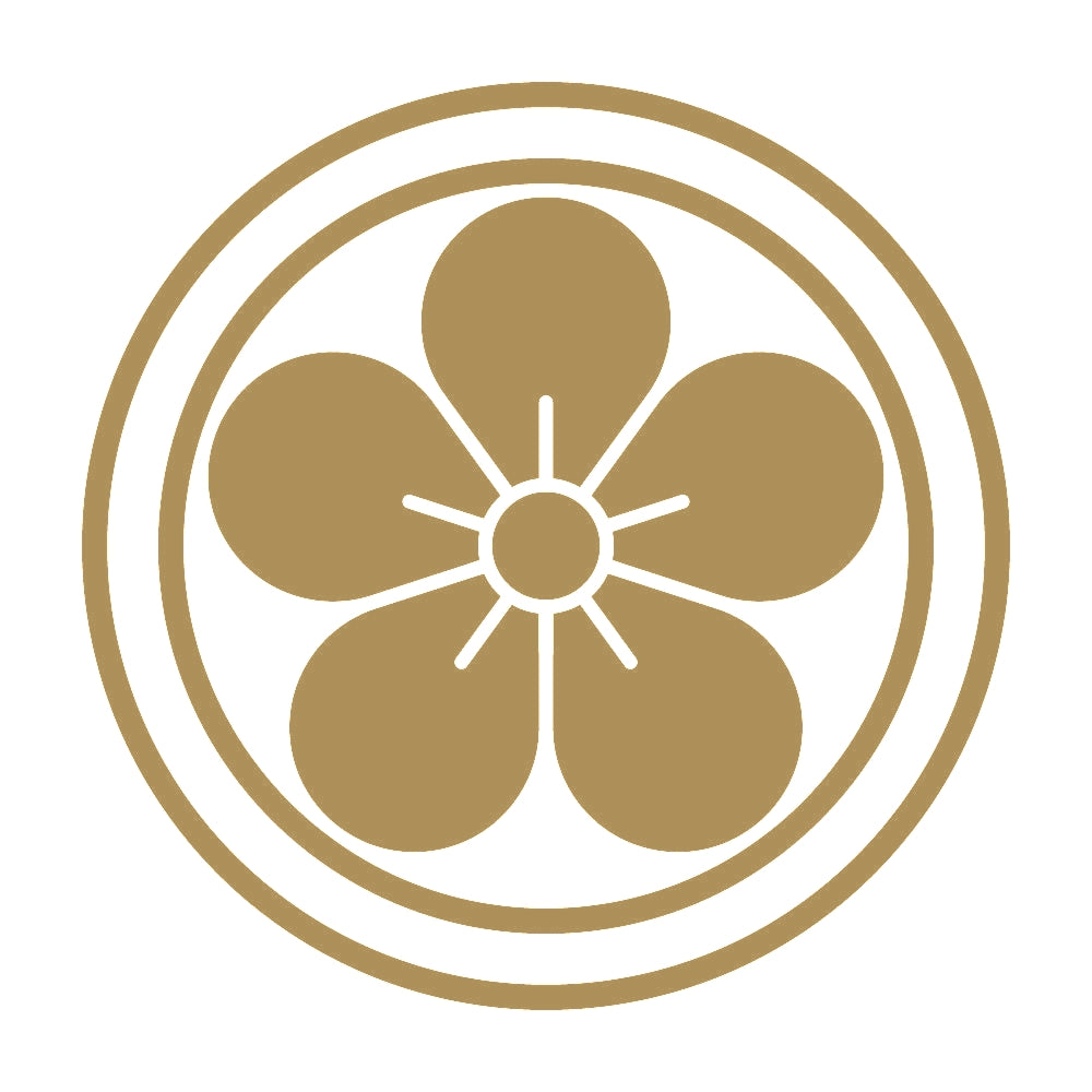 二重輪に梅の花紋 9