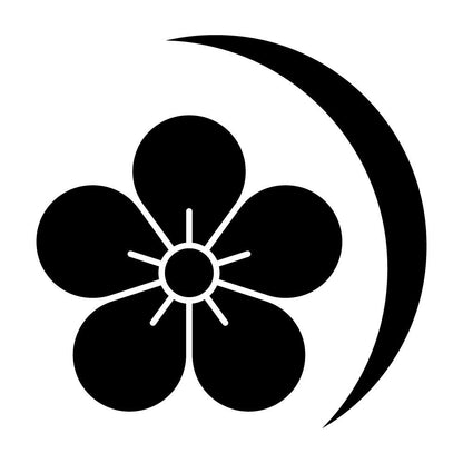 梅に三日月紋