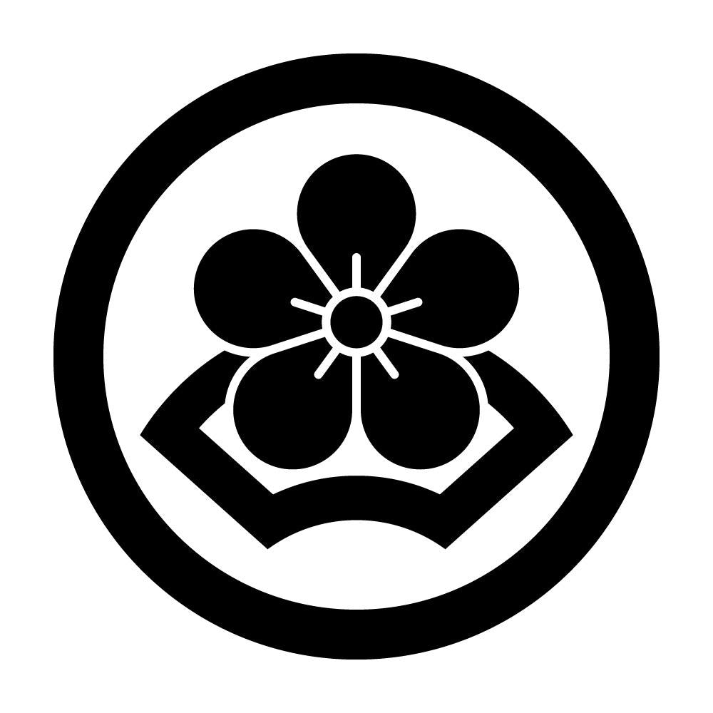 丸に梅に中陰地紙紋