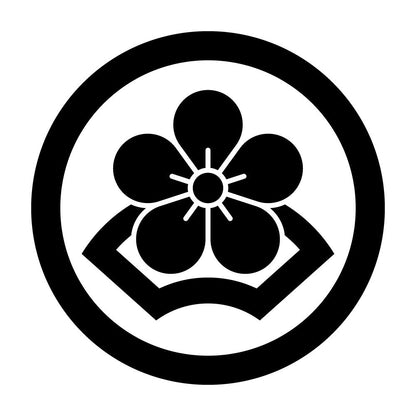 丸に梅に中陰地紙紋