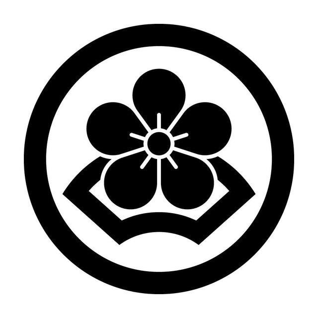 丸に梅に中陰地紙紋