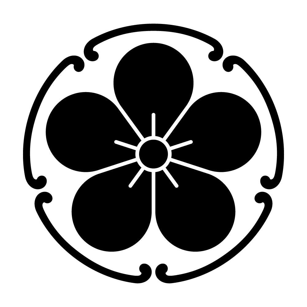 五つ鐶に梅の花紋