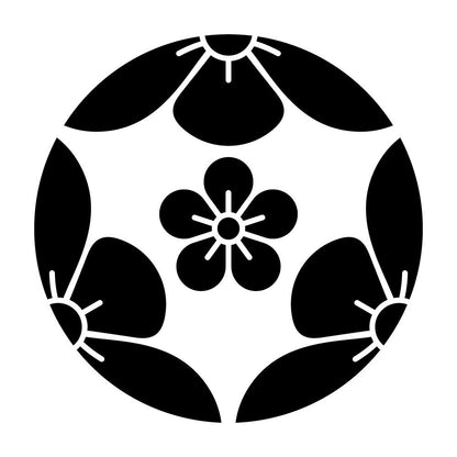 三つ割り梅に梅の花紋