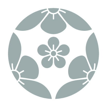 三つ割り梅に梅の花紋 10