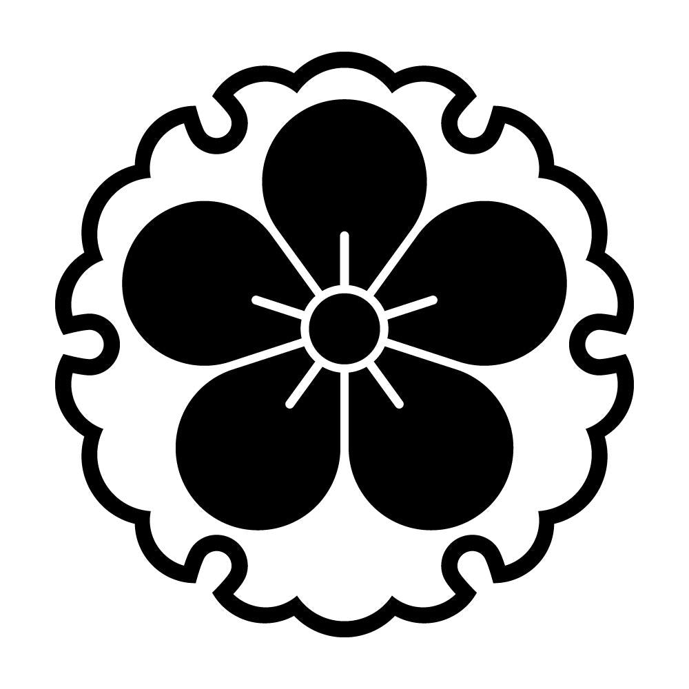 雪輪に梅紋