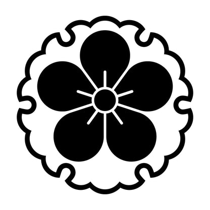 雪輪に梅紋