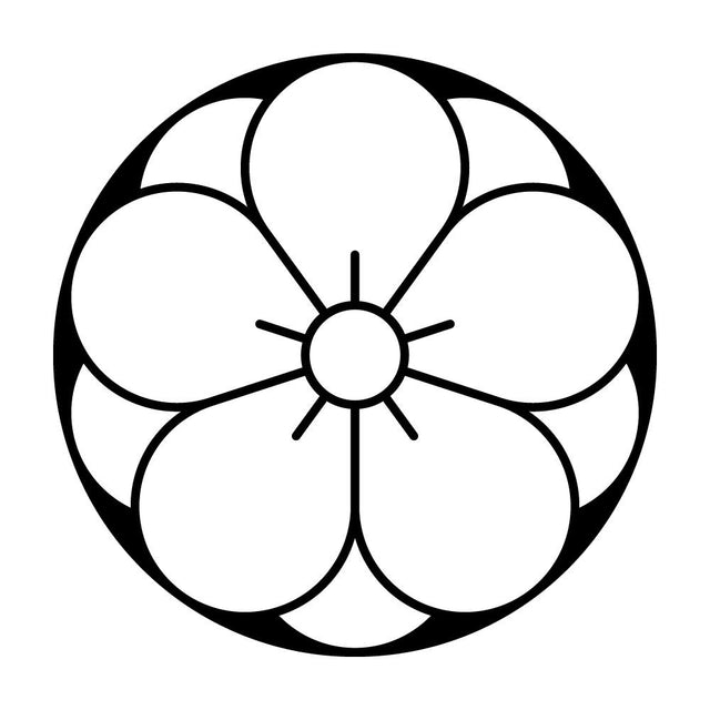 石持ち地抜き八重梅紋