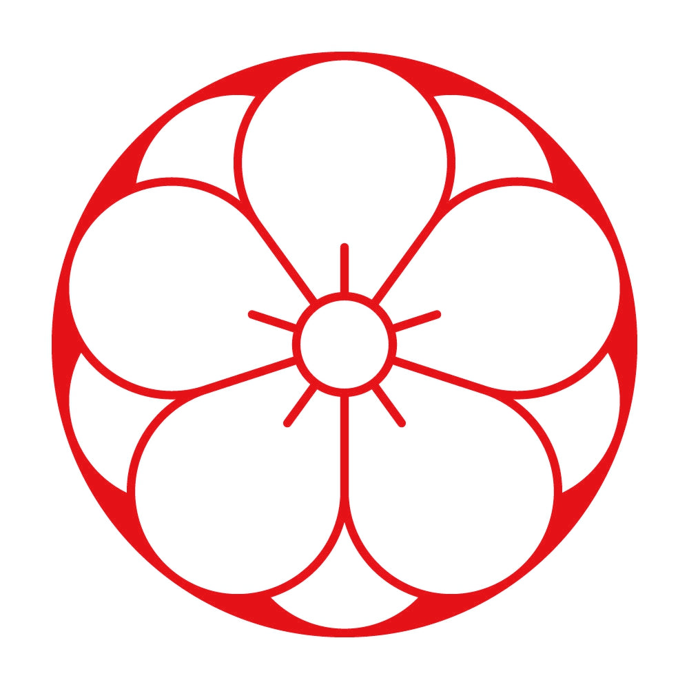 石持ち地抜き八重梅紋 8