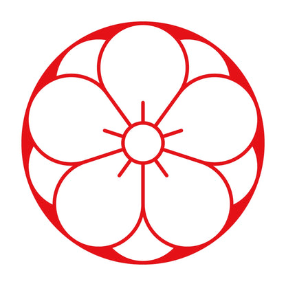 石持ち地抜き八重梅紋 8