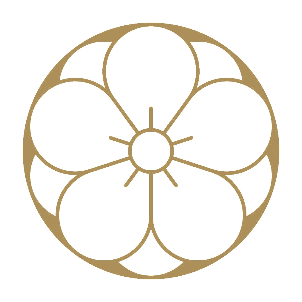 石持ち地抜き八重梅紋 9