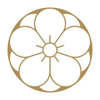 石持ち地抜き八重梅紋 9