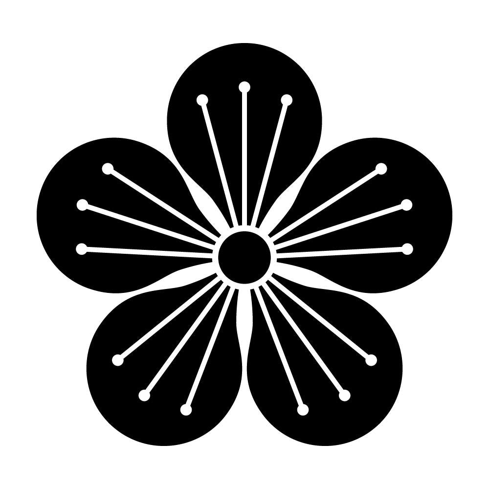 白銀梅紋
