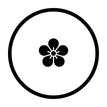 糸輪に豆梅の花紋