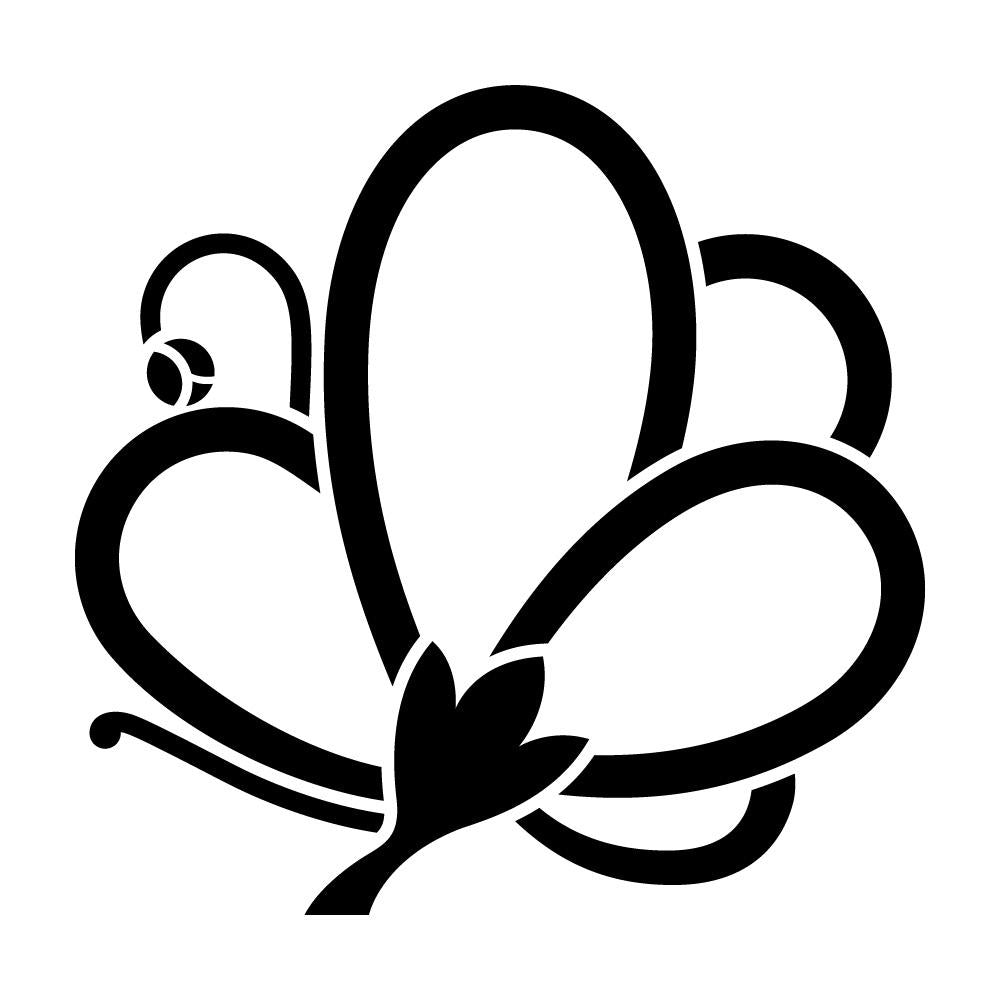 中陰揚羽梅蝶紋
